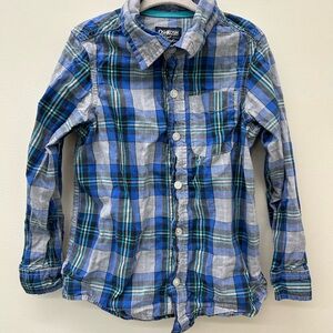 OshKosh B'gosh Blue and Gray Button Down Shirt